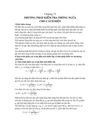 Giáo trình Vật liệu điện - Chương 15: Phương pháp kiểm tra phòng ngừa cho cách điện