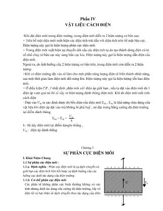Giáo trình Vật liệu điện - Chương 5: Sự phân cực điện môi