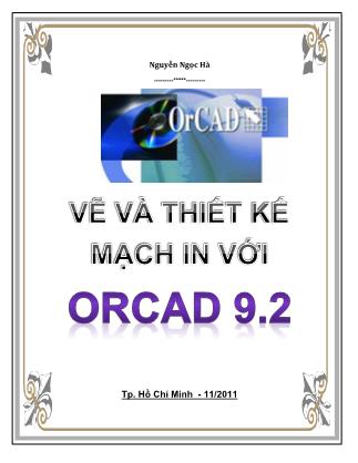 Giáo trình Vẽ và thiết kế mạch in với Orcad 9.2