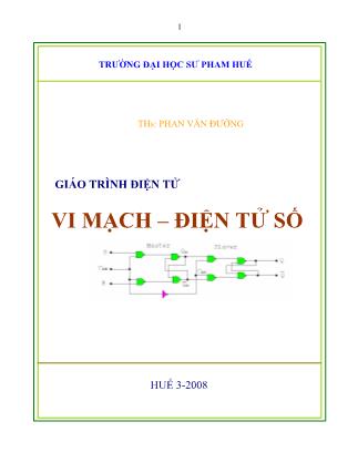 Giáo trình Vi mạch – Điện tử số (Phần 1)