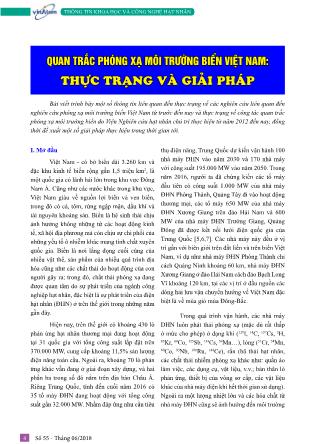 Quan trắc phóng xạ môi trường biển Việt Nam: Thực trạng và giải pháp