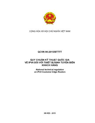 Quy chuẩn kỹ thuật quốc gia về IPV6 đối với thiết bị định tuyến biên khách hàng