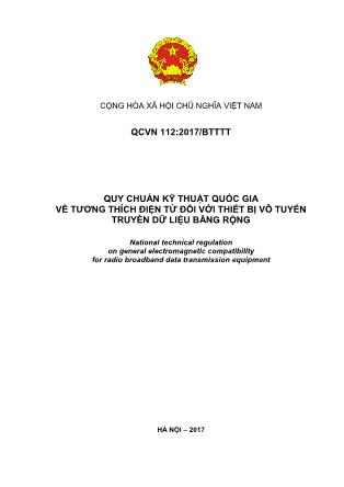 Quy chuẩn kỹ thuật quốc gia về tương thích điện từ đối với thiết bị vô tuyến truyền dữ liệu băng rộng