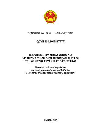 Quy chuẩn kỹ thuật quốc gia về tương thích điện từ đối với thiết bị trung kế vô tuyến mặt đất (Tetra)