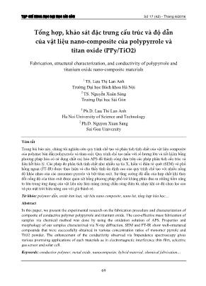 Tổng hợp, khảo sát đặc trưng cấu trúc và độ dẫn của vật liệu nano-Composite của polypyrrole và titan oxide (PPy/TiO2)