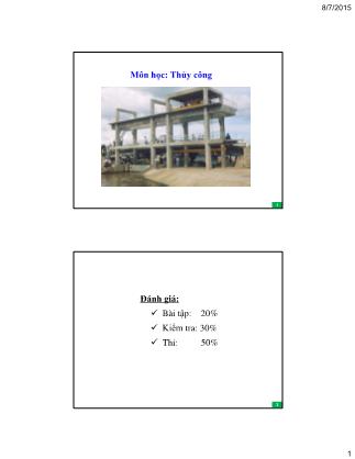 Bài giảng Bê tông chuyên ngành, TC - Chương 1: Sàn, dầm bê tông cốt thép