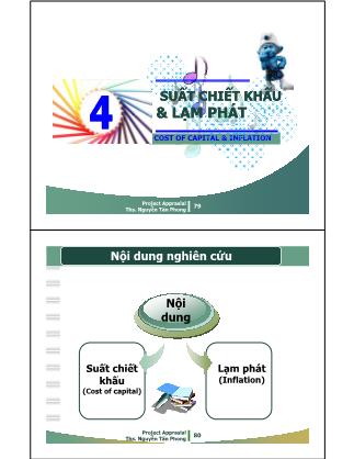 Bài giảng Dự án đầu tư - Chương 4: Suất chiết khấu và lạm phát