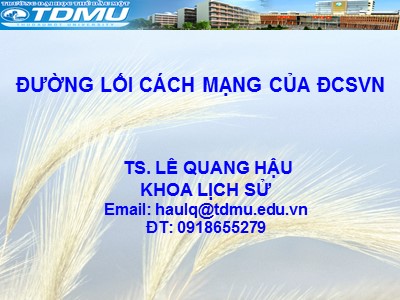 Bài giảng Đường lối cách mạng của Đảng cộng sản Việt Nam