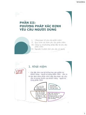 Bài giảng Kỹ thuật phần mềm - Phần 3: Phương pháp xác định yêu cầu người dùng