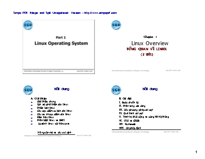 Bài giảng Linux Operating System - Chương 1: Tổng quan về Linux