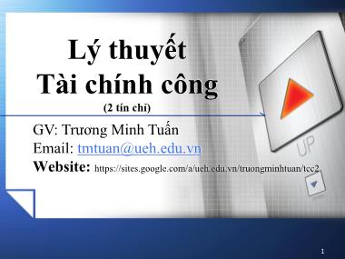 Bài giảng Lý thuyết tài chính công