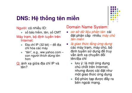 Bài giảng Mạng máy tính - Chương 7, Phần 3: Tầng ứng dụng - Ngô Hồng Sơn