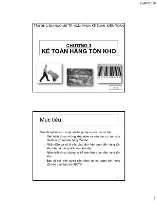 Bài giảng môn Kế toán tài chính 1 - Chương 3: Kế toán hàng tồn kho