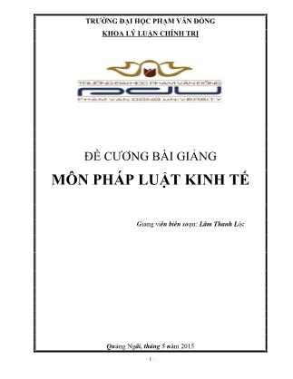 Bài giảng Pháp luật kinh tế