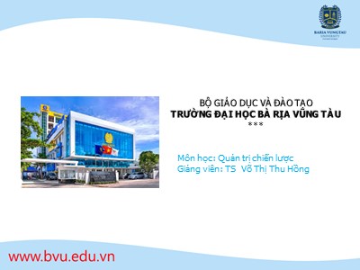 Bài giảng Quản trị chiến lược - Chương 6: Thị trường ngoại hối - Võ Thị Thu Hồng