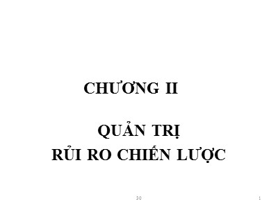 Bài giảng Quản trị rủi ro - Chương 2: Quản trị rủi ro chất lược