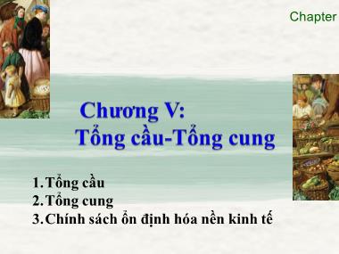 Bài giảng Thanh toán quốc tế - Chương 5: Tổng cầu, tổng cung - Huỳnh Minh Triết