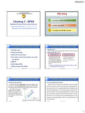 Bài giảng Tin học căn bản - Chương 3: SPSS