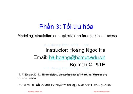 Bài giảng Tối ưu hóa (Bản hay)