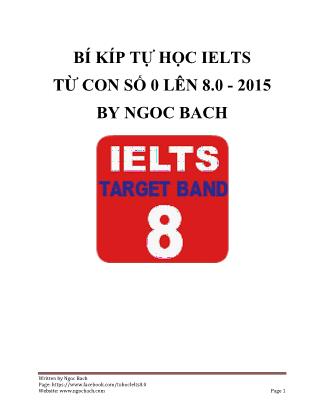 Bí kíp tự học Ielts từ con số 0 lên 8.0 - 2015