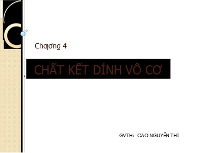 Chất kết dính vô cơ