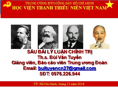 Chuyên đề 5 - Đoàn viên phấn đấu trở thành lực lượng xung kích cách mạng, góp phần xây dựng và bảo vệ tổ quốc Việt Nam xã hội chủ nghĩa