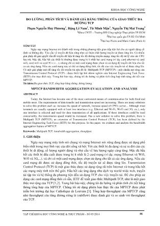Đo lường, phân tích và đánh giá băng thông của giao thức đa đường TCP