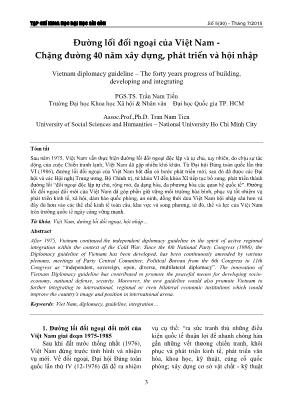 Đường lối đối ngoại của Việt Nam - Chặng đường 40 năm xây dựng, phát triển và hội nhập