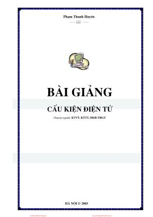 Giáo trình Cấu kiện điện tử