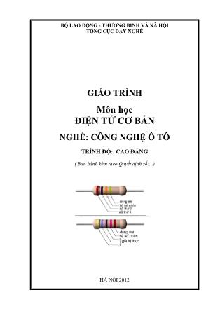 Giáo trình Điện tử cơ bản - Công nghệ ô tô