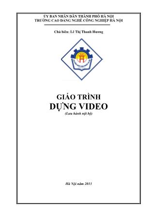 Giáo trình Dựng video