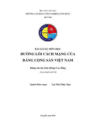 Giáo trình Đường lối cách mạng của Đảng cộng sản Việt Nam