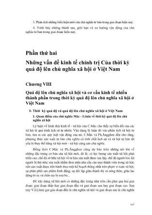 Giáo trình Kinh tế chính trị Mác - Lênin (Phần 2)