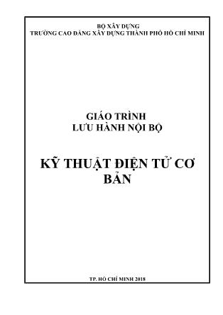 Giáo trình Lập trình PLC nâng cao - Khái quát chung về linh kiện điện tử