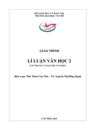 Giáo trình Lí Luận văn học 2