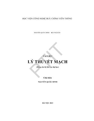 Giáo trình Lý thuyết mạch