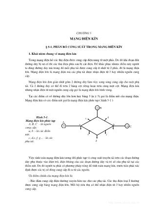 Giáo trình Mạng điện nông nghiệp - Chương 5: Mạng điện kín