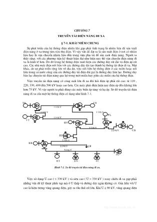Giáo trình Mạng điện nông nghiệp - Chương 7: Truyền tải điện năng đi xa