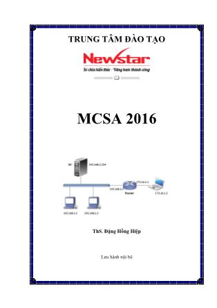 Giáo trình MCSA 2016