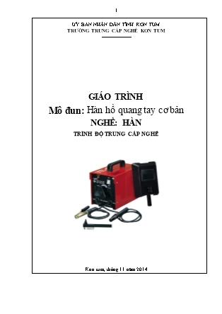 Giáo trình Mô đun: Hàn hồ quang tay cơ bản