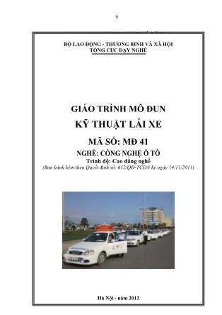 Giáo trình Mô đun: Kỹ thuật lái xe