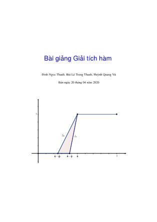 Giáo trình môn Giải tích hàm