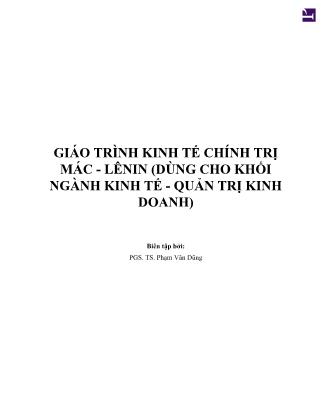 Giáo trình môn Kinh tế chính trị Mác - Lênin (Phần 1)