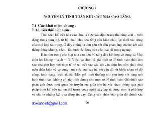 Giáo trình Nhà cao tầng - Phần 2: Kết cấu và nền móng - Chương 7: Nguyên lý tính toán kết cấu nhà cao tầng