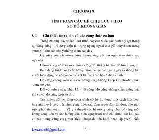 Giáo trình Nhà cao tầng - Phần 2: Kết cấu và nền móng - Chương 9: Tính toán các hệ chịu lực theo so đồ không gian