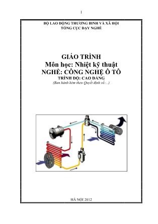 Giáo trình Nhiệt kỹ thuật - Công nghệ ô tô