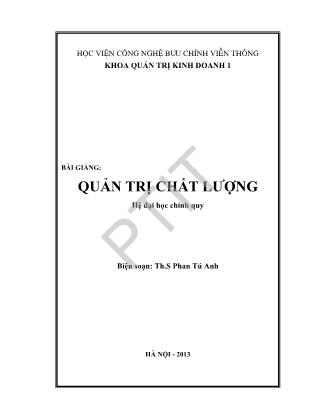 Giáo trình Quản trị chất lượng