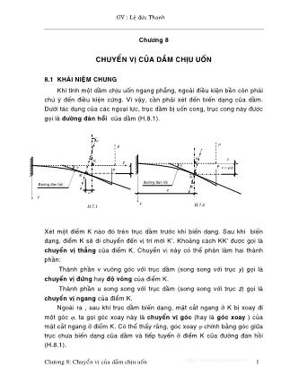 Giáo trình Sức bền vật liệu - Chương 8: Chuyển vị của dầm chịu uốn