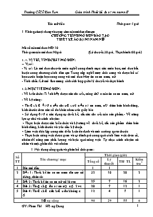 Giáo trình Thiết kế áo sơ mi nam nữ (Phần 1)