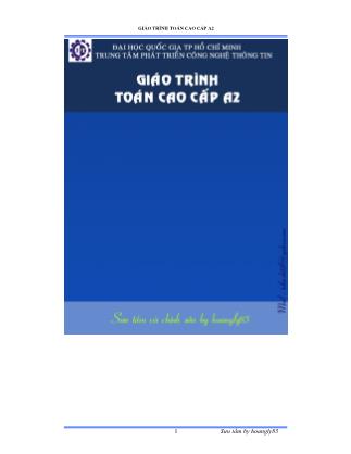 Giáo trình Toán cao cấp A2